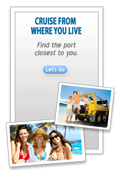 Search for Cuise Deals, Specials,Cruise Discounts from cruise ports close to home.